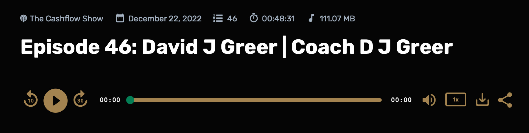 You are currently viewing The Cashflow Show Episode 46: Featuring Coach David J. Greer